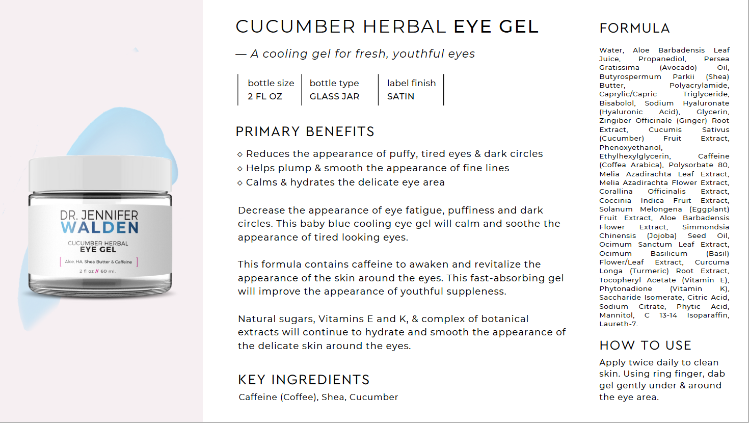 Cucumber Herbal Eye Firming Gel - Image 4