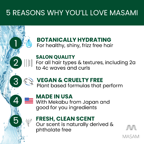 MASAMI Mekabu Hydrating Haircare Travel Kit – Vegan Seaweed 4-Piece Set - Image 4