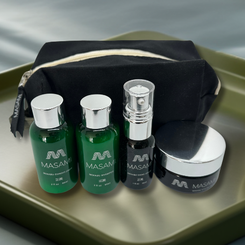 MASAMI Mekabu Hydrating Haircare Travel Kit – Vegan Seaweed 4-Piece Set - Image 2